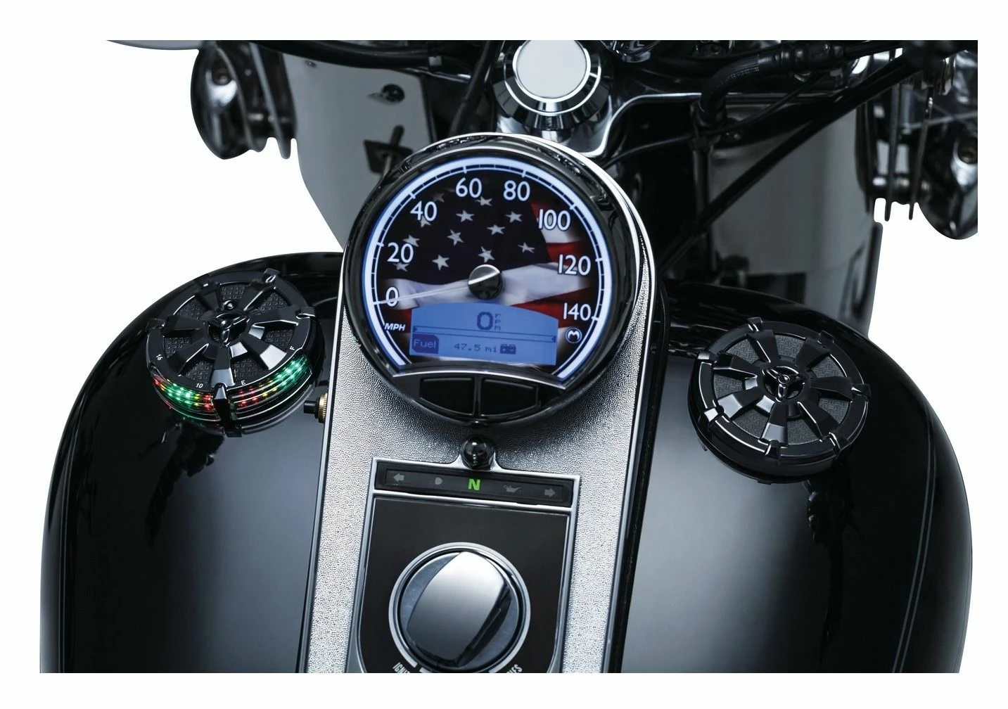 Brand new 😍 Kuryakyn Alley Cat LED Fuel / Battery Gauge For Harley 1988-2018 🛒 - Image 2