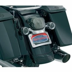 Promo 😀 Kuryakyn Curved License Plate Frame Mount For Harley 💯 -Kuryakyn Sales Store kuryakyn curved license plate frame mount for harley chrome 3