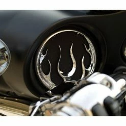 Promo 🎁 Kuryakyn Flame Front Speaker Grills For Harley Touring ✨ -Kuryakyn Sales Store kuryakyn flame front speaker grills for harley touring flame 1