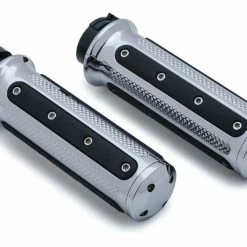 Brand new 💯 Kuryakyn Heavy Industry Grips For Harley ⭐ -Kuryakyn Sales Store kuryakyn heavy industry grips for harley dual cable throttle chrome 2