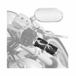 Budget 💯 Kuryakyn ISO Flame Grips For Harley 💯 -Kuryakyn Sales Store kuryakyn iso flame grips for harley with dual cable throttle chrome 3