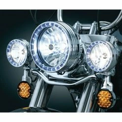 Outlet 😉 Kuryakyn LED Halo 4 1/2" Passing Lamp Trim Rings For Harley 1984-2016 🛒 -Kuryakyn Sales Store kuryakyn led halo45 passing lamp trim rings for harley 7