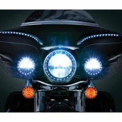 Outlet 😉 Kuryakyn LED Halo 4 1/2" Passing Lamp Trim Rings For Harley 1984-2016 🛒 -Kuryakyn Sales Store kuryakyn led halo45 passing lamp trim rings for harley 9