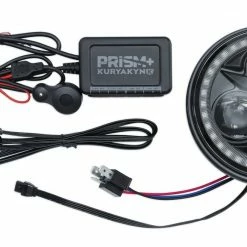 Promo 🎁 Kuryakyn Orbit Prism+ 5 3/4" LED Bluetooth Color Halo Headlight 😀