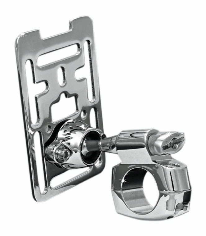 Outlet 🎁 Kuryakyn Tech Connect Premium Chrome Handlebar Mount 1 1/4" Clamp / Chrome [Previously Installed] 👏